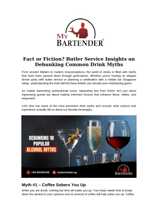 Fact or Fiction- Butler Service Insights on Debunking Common Drink Myths