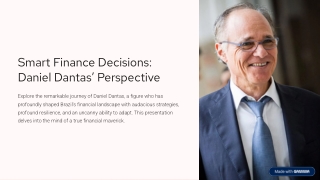 Smart Finance Decisions: Daniel Dantas’ Perspective
