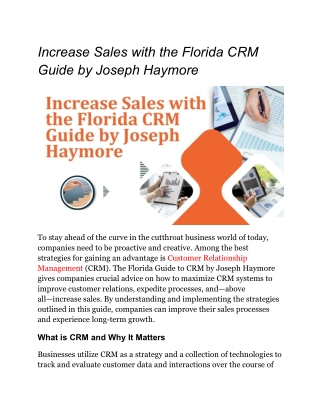 Joseph Haymore | Expert Guide to CRM Success