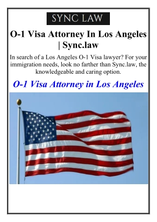 O-1 Visa Attorney In Los Angeles | Sync.law