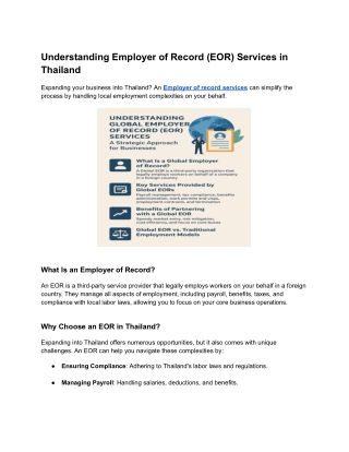 Understanding Employer of Record (EOR) Services in Thailand (1)