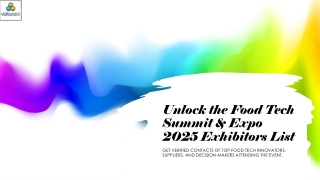 Food Tech Summit & Expo 2025 Exhibitors List – Connect with Industry Leaders