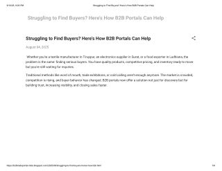 Struggling to Find Buyers? Here’s How B2B Portals Can Help