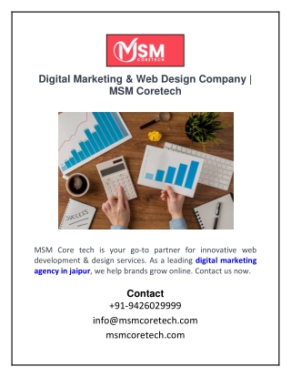 Digital Marketing  Web Design Company  MSM Coretech