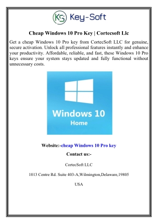 Cheap Windows 10 Pro Key  Cortecsoft Llc.pdf2
