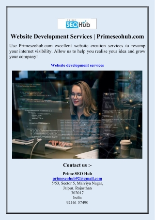 Website Development Services  Primeseohub.com