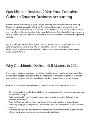 QuickBooks Desktop 2024