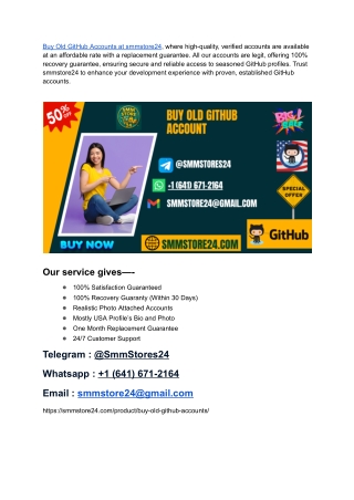 Why You Should Consider to Buy Old Github Account for Your Projects