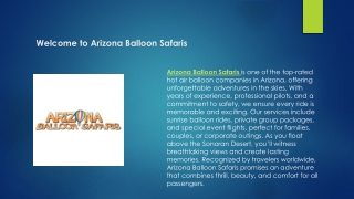 Why Choose a Hot Air Balloon AZ Experience