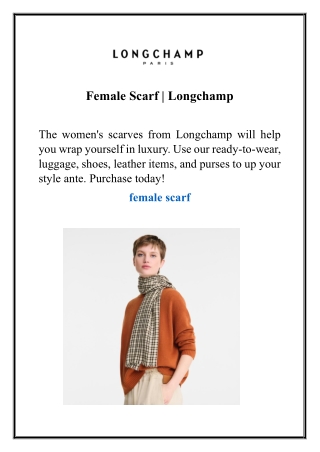 Female Scarf | Longchamp