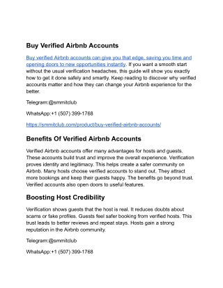 Buy verified Airbnb Accounts In The World