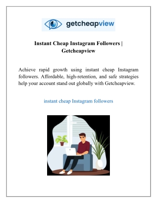 Instant Cheap Instagram Followers | Getcheapview