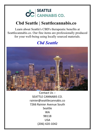 Cbd Seattle | Seattlecannabis.co