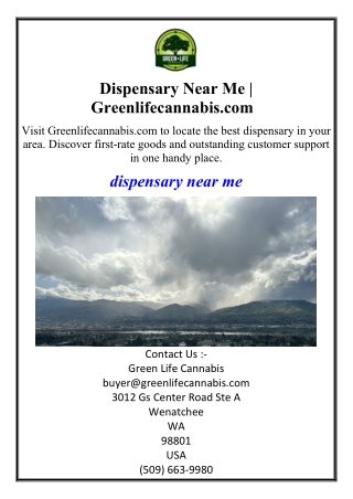 Dispensary Near Me | Greenlifecannabis.com