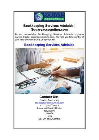 Bookkeeping Services Adelaide Squareaccounting.com