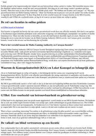 Curaçao licentie vs MGA licentie: Wat is het verschil en wat betekent het voor j