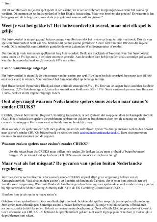 Wat is het huisvoordeel en hoe werkt het?