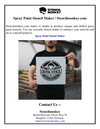 Spray Paint Stencil Maker  Stencilmonkey