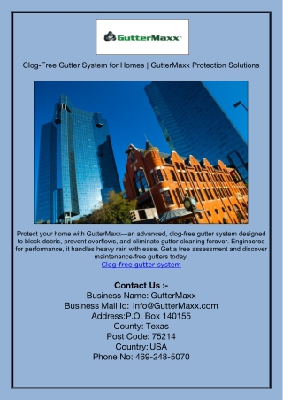 Clog-Free Gutter System for Homes | GutterMaxx Protection Solutions