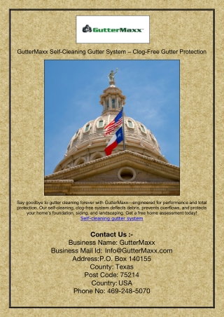 GutterMaxx Self-Cleaning Gutter System – Clog-Free Gutter Protection