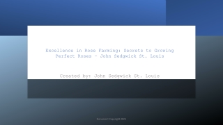 Excellence in Rose Farming: Secrets to Growing Perfect Roses – John Sedgwick St.