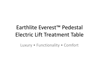 Earthlite Everest™ Pedestal Electric Lift Treatment Table