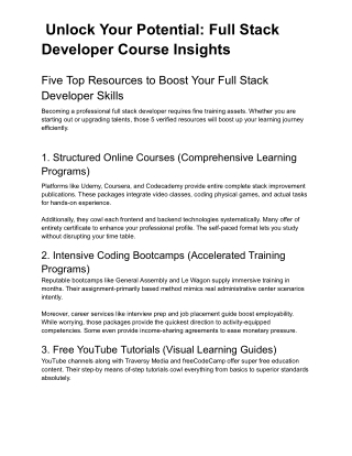 _Unlock Your Potential_ Full Stack Developer Course Insights BLOG