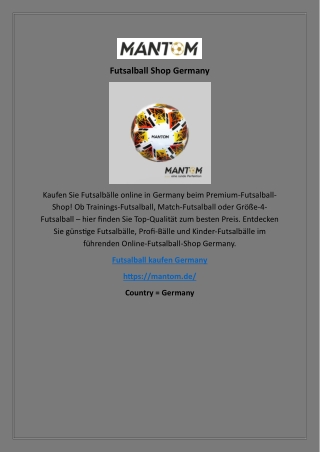 Futsalball kaufen Germany