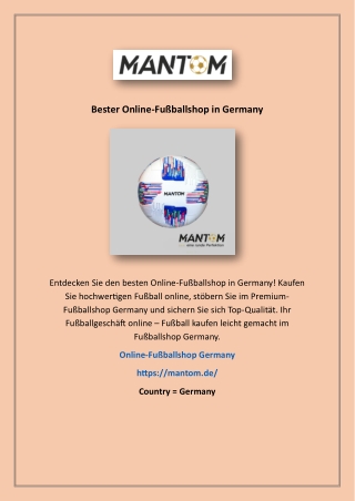 Online-Fußballshop Germany