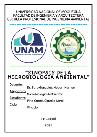 SINOPSIS DE LA MICROBIOLOGIA