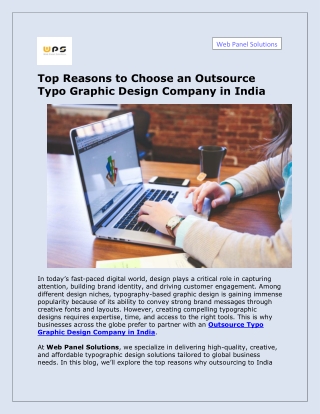 Leading Outsource TypoGraphic Design Company in India
