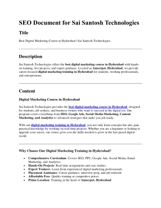 Digital marketing course in hyderabad