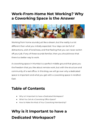 Work-From-Home Not Working_ Why a Coworking Space is the Answer