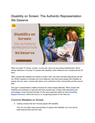 Disability on Screen_ The Authentic Representation We Deserve