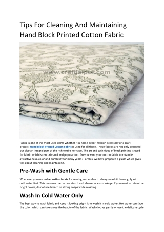 How To Use Block Printed Cotton Table Covers To Refresh Your Dining Room