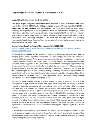 Aseptic Filling Machine Market 2025-2032
