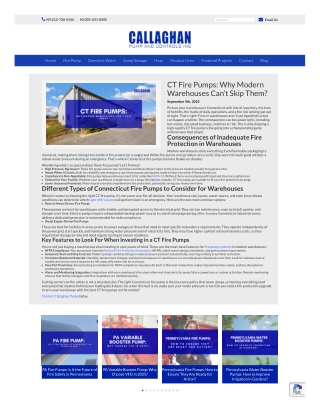 CT Fire Pumps Why Modern Warehouses Can’t Skip Them