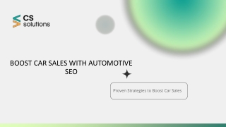 Proven Automotive SEO Strategies to Increase Car Sales