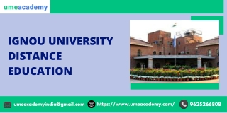 IGNOU University Distance Education