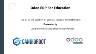 Odoo ERP For Education Management By CandidRoot