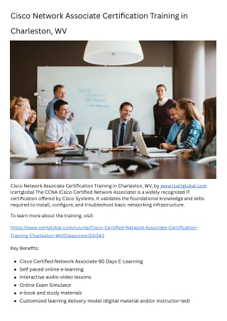 Cisco Network Associate Certification Training in Charleston, WV