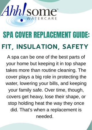 Premium Spa Cover Replacement  Durable & Custom Fit Solutions