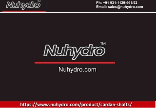 High Performance Cardan Shafts