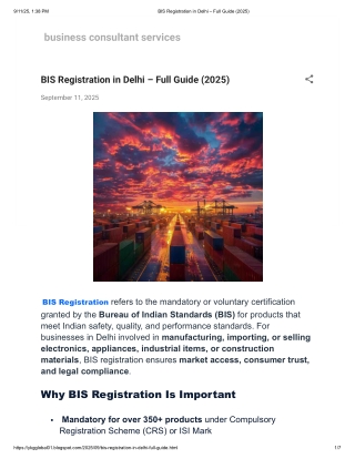BIS Registration in Delhi – Full Guide (2025)