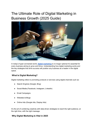 The Ultimate Role of Digital Marketing in Business Growth (2025 Guide)