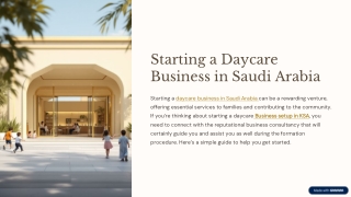 How To Start A Daycare Business In Saudi Arabia