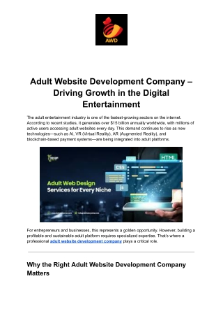 Adult Website Development Company