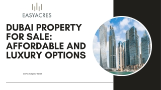 Dubai Property for Sale Affordable and Luxury Options