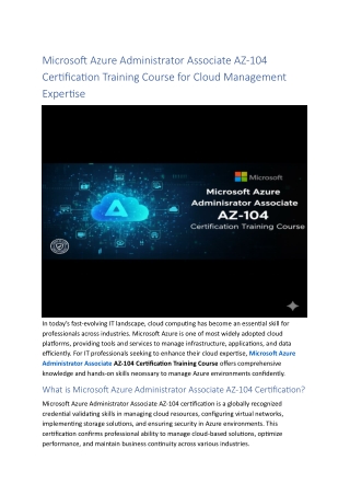 Microsoft Azure Administrator Associate AZ