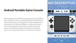 Android Portable Game Console - Pocket Games